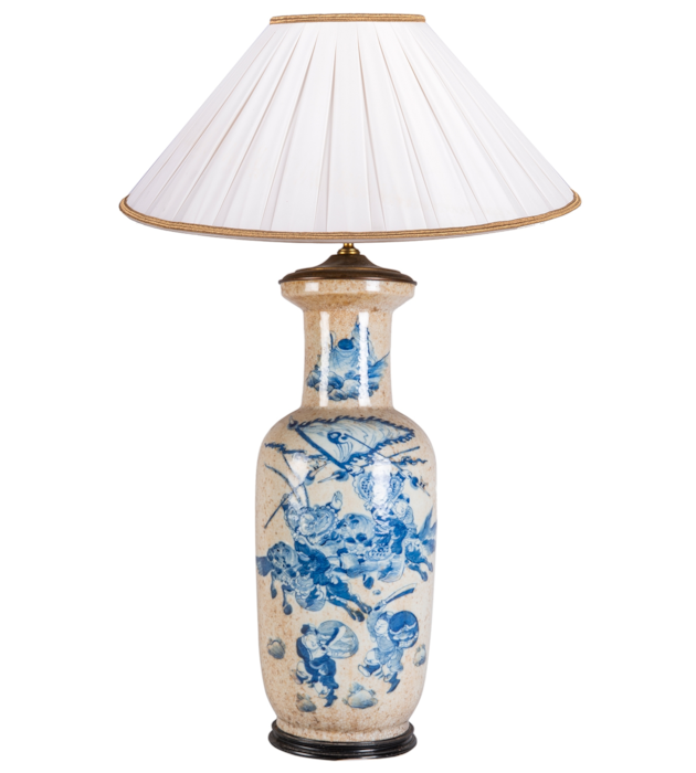 19th Century Chinese Blue and White vase / lamp.