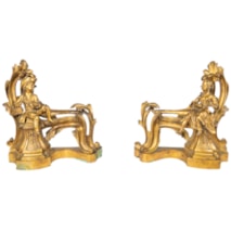 Pair of French 19th Century Louis XVI style Fire place Chenets