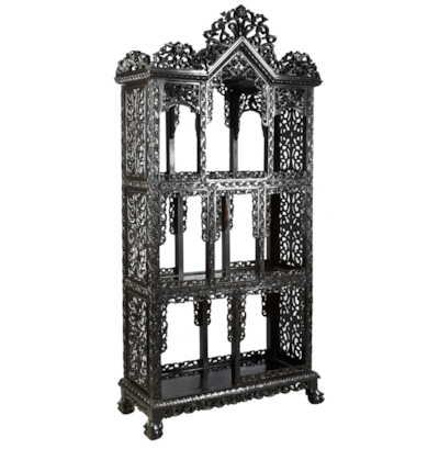 Large 19th Century Chinese Hardwood Open Shelves