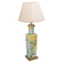 Pair 19th Century Chinese Famille Rose vases / lamps
