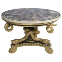 Large Regency period Specimen marble centre table, circa 1820. 112cm(44")