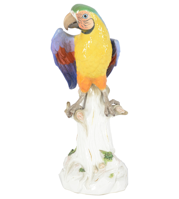 Large Late 19th Century Meissen Parrot