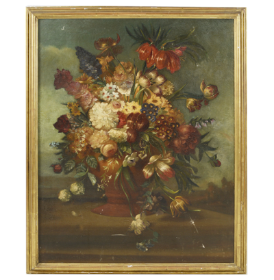 18th Century style oil on canvas still life.