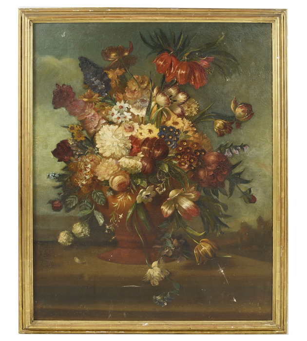 18th Century style oil on canvas still life.