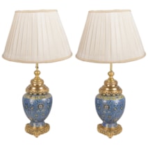 Pair of early 20th Century Cloisonné vases / lamps.