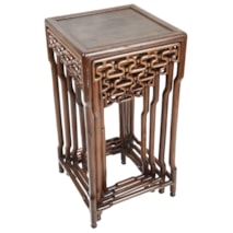 Nest of four Chinese hardwood tables, late 19th Century.