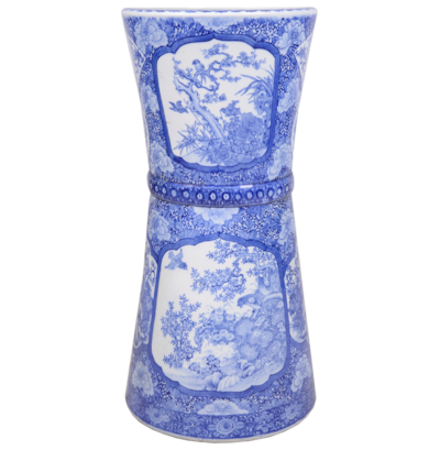 Meiji period Japanese Blue and White stick stand.