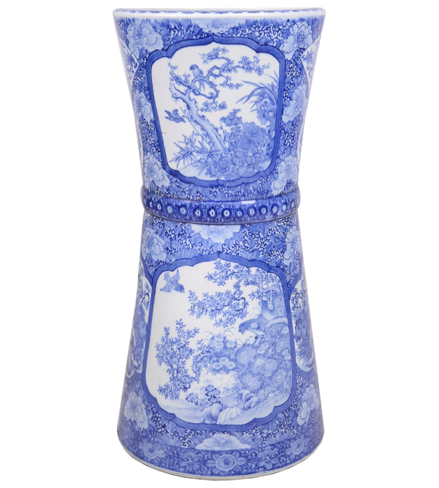 Meiji period Japanese Blue and White stick stand.