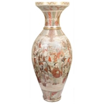 Monumental 19th century Satsuma vase, 143cm (56") high