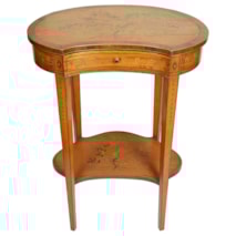 Sheraton style Satinwood side table by Edwards and Roberts.