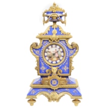 19th Century Sevres style porcelain mantel clock.