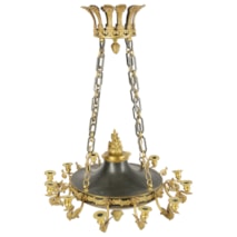 19th Century French Empire influenced chandelier.
