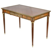 French 19th Century Parquetry inlaid table, in the style of Linke.