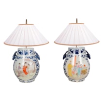 Pair Century Chinese vases / lamps