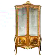 19th Century French Verni martin Vitrine