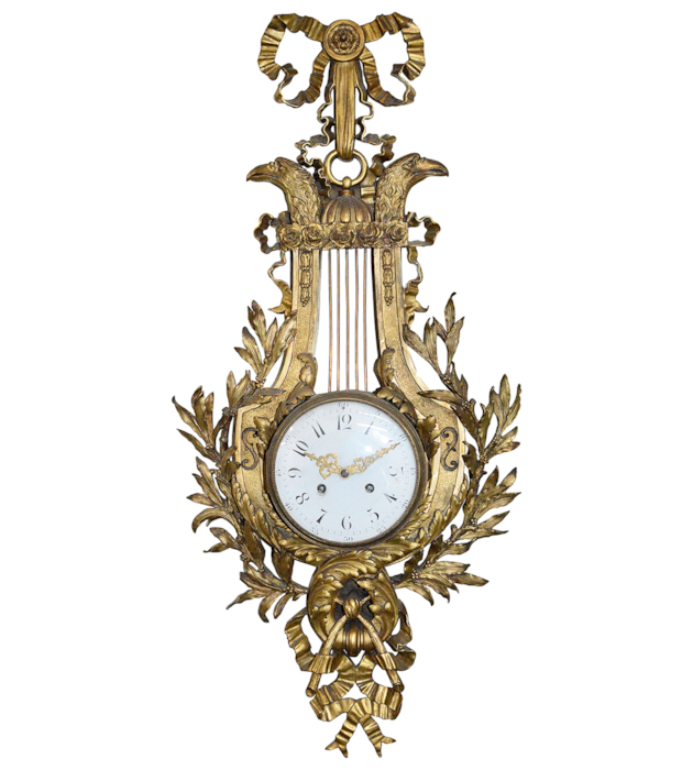 French 19th Century Louis XV style Cartel wall clock.