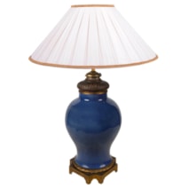 19th Century Chinese Powder Blue vase / lamp.