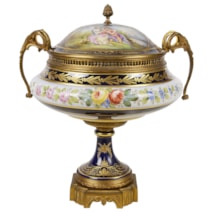 Large Sevres style lidded comport, circa 1890.