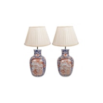 Pair 19th Century Japanese Imari Vases / lamps.