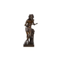 19th Century Bronze Of Bacchus Signed Francisque Duret