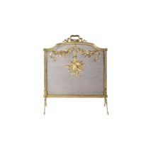 Louis XV style brass fire screen