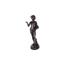 CLASSICAL BRONZE STATUE OF BOY HOLDING A MANDOLIN, CIRCA 1880.