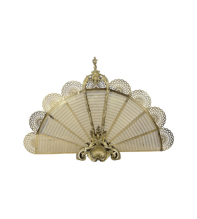 Antique French Louis XVI Bronze Firescreen, circa 1880