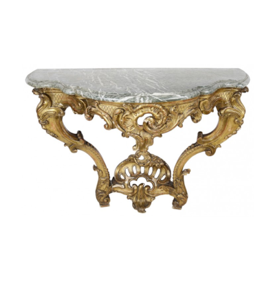 French 19th Century gilded console table, Louis XVI style.