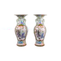 Pair Japanese Kutani porcelain vase, circa 1880