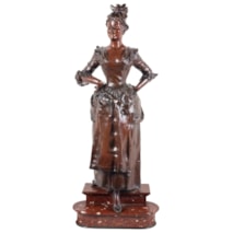 19th Century Classical bronze lady, by Van der Straeten