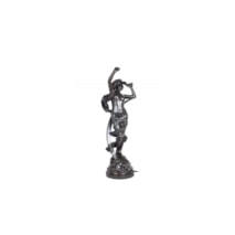 Classical bronze maiden by Henri Houdebine, 19th Century