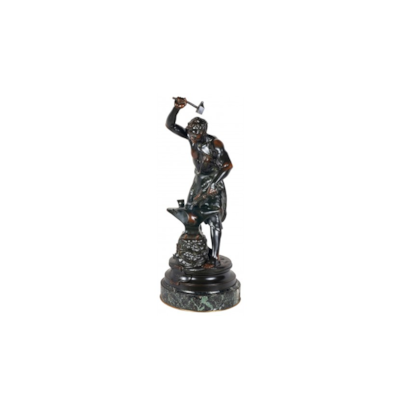 19th Century Bronze statue of a Blacksmith, signed Gaudez