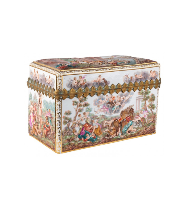 19th Century Meissen porcelain casket
