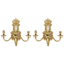 Pair 19th Century French Ormolu Wall lights.