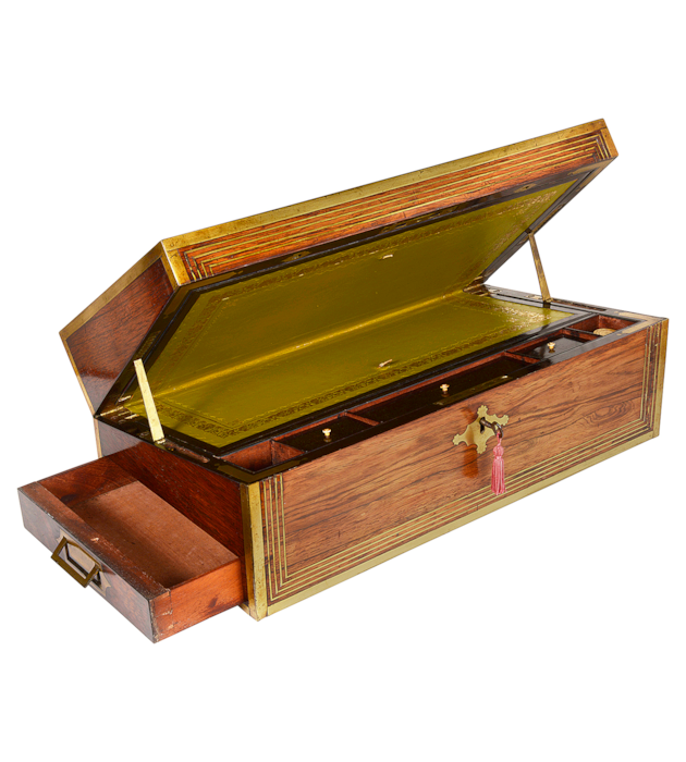 Regency period Rosewood writing slope.
