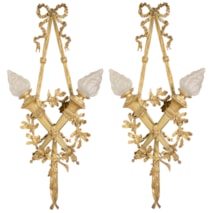 Large pair classical. Louis XVI style wall lights, C19th