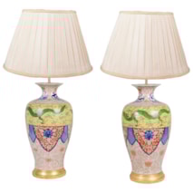 Pair late 19th Century Imari Vases / lamps