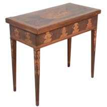 18th Century Marquetry inlaid card table.