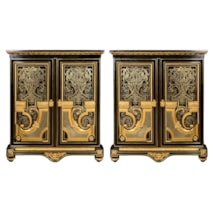 A fine pair of Napolian III boulle side cabinets, circa 1860