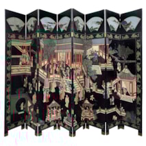 Chinese Coromandel lacquer eight fold screen, early 20th century