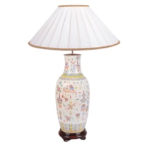 19th Century Chinese Famille Rose vase / lamp.