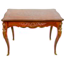 19th Century French Louis XVI style Silver inlaid centre table.