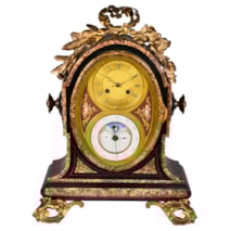 19th Century Marble mantle clock and calendar.