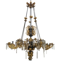 Louis XVI style bronze and ormolu chandelier, circa 1860