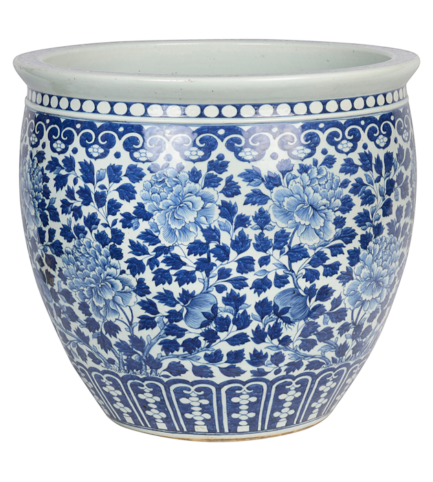 Chinese blue and white jardiniere, 19th Century