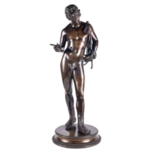 19th Century Grand Tour Bronze Statue of Narcissus