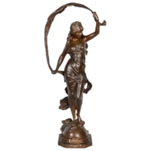 Auguste Moreau sculpture of 'The Breeze' 19th Century.