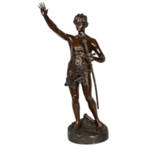 19th Century Bronze statue ' Le Serment' by Oscar Ruffony.