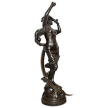Classical Bronze maiden by Houdebine, Paris. 19th Century