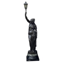 Large 19th Century classical bronze torches